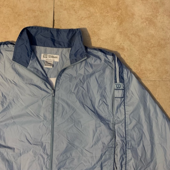 Wilson Jackets & Blazers - Vintage WILSON Womens L‎ Lightweight  Wind-Breaker/Jacket Full Zip Gym Active